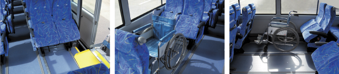 車椅子の設置、車内イメージ